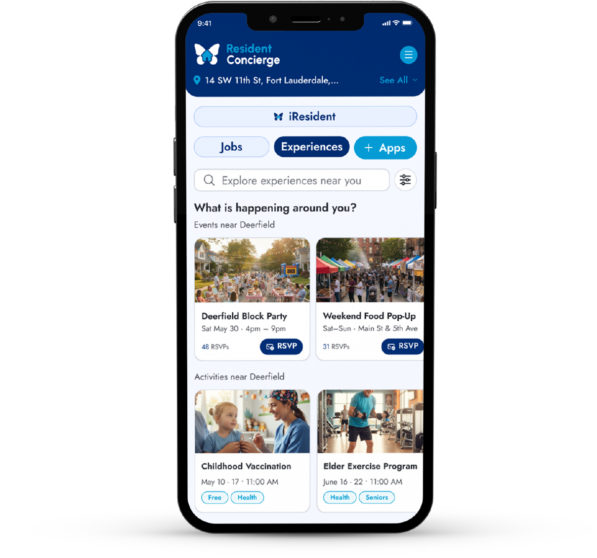 Resident Concierge app features